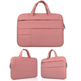 13.3 Inch Laptop Tablet Bag With Multiple Pockets And Soft Oxford Cloth Handle - Navy - Side View