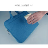 13.3 Inch Laptop Tablet Bag With Multiple Pockets And Soft Oxford Cloth Handle - Navy - Close-Up Angle