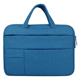 13.3 Inch Laptop Tablet Bag With Multiple Pockets And Soft Oxford Cloth Handle - Navy - Low Angle