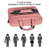 14.1 Inch Waterproof Anti-theft One-shoulder Handbag with Suitcase Belt - Navy Blue