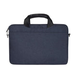 Stylish Zipper Laptop Bag With Shoulder Strap - Durable & Breathable - Navy Blue - 45-Degree Angle