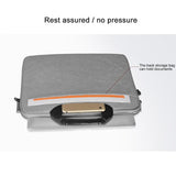 Stylish Zipper Laptop Bag With Shoulder Strap - Durable & Breathable - Navy Blue - Close-Up Angle