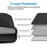 13 Laptop Sleeve Case For Macbook Samsung Thinkpad Sony Dell Alienware Chuwi Asus Hp -13.5 Inch Zipper Briefcase Handbag - Navy Blue - 45-Degree Angle