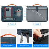 13 Laptop Sleeve Case For Macbook Samsung Thinkpad Sony Dell Alienware Chuwi Asus Hp -13.5 Inch Zipper Briefcase Handbag - Navy Blue - Extra Image