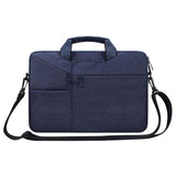 13.3 Inch Laptop Handbag With Hidden Strap And Suitcase Belt - Waterproof And Tear-Resistant - Navy Blue - Front View