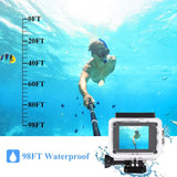 Waterproof Full Hd 1080p Sports Camcorder with Lcd and Case - Sj4000 - Top-Down View