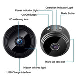 Wireless 1080P Camera With Night Vision & Motion Detection Tf Card & Bluetooth - White - Side View
