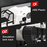 2.4g Rc Tracked Tank Off-road Vehicle Toy 1 12 Scale - White