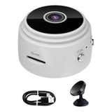 Wireless Network Camera With Wide-Angle Recording 720P Resolution - White - Side View