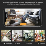 Wireless Network Camera With Wide-Angle Recording 720P Resolution - White - Close-Up Angle