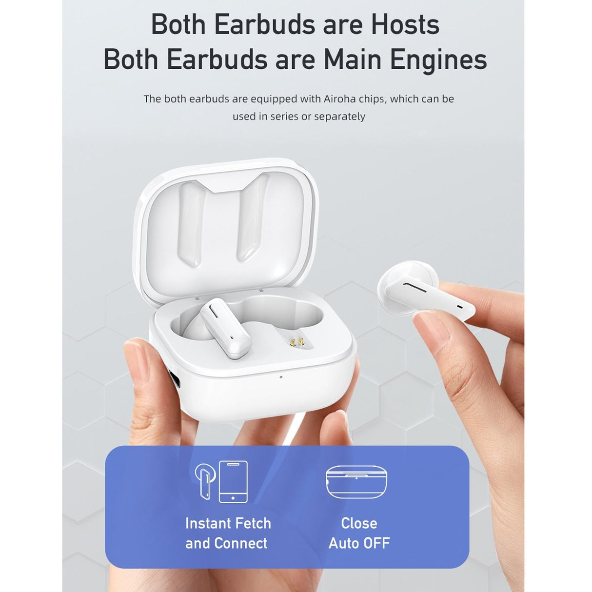 True Wireless Stereo Bluetooth 5.0 Earphones - T36 - White