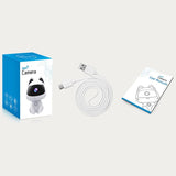 Smart Home Camera With Night Vision & Two-Way Voice & Motion Detection - Cute Pets White - Rear View