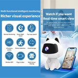 Smart Home Camera With Night Vision & Two-Way Voice & Motion Detection - Cute Pets White - Close-Up Angle