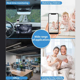 Smart Home Camera With Night Vision & Two-Way Voice & Motion Detection - Cute Pets White - Low Angle
