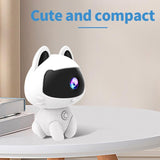 Smart Home Camera With Night Vision & Two-Way Voice & Motion Detection - Cute Pets White - Extra Image