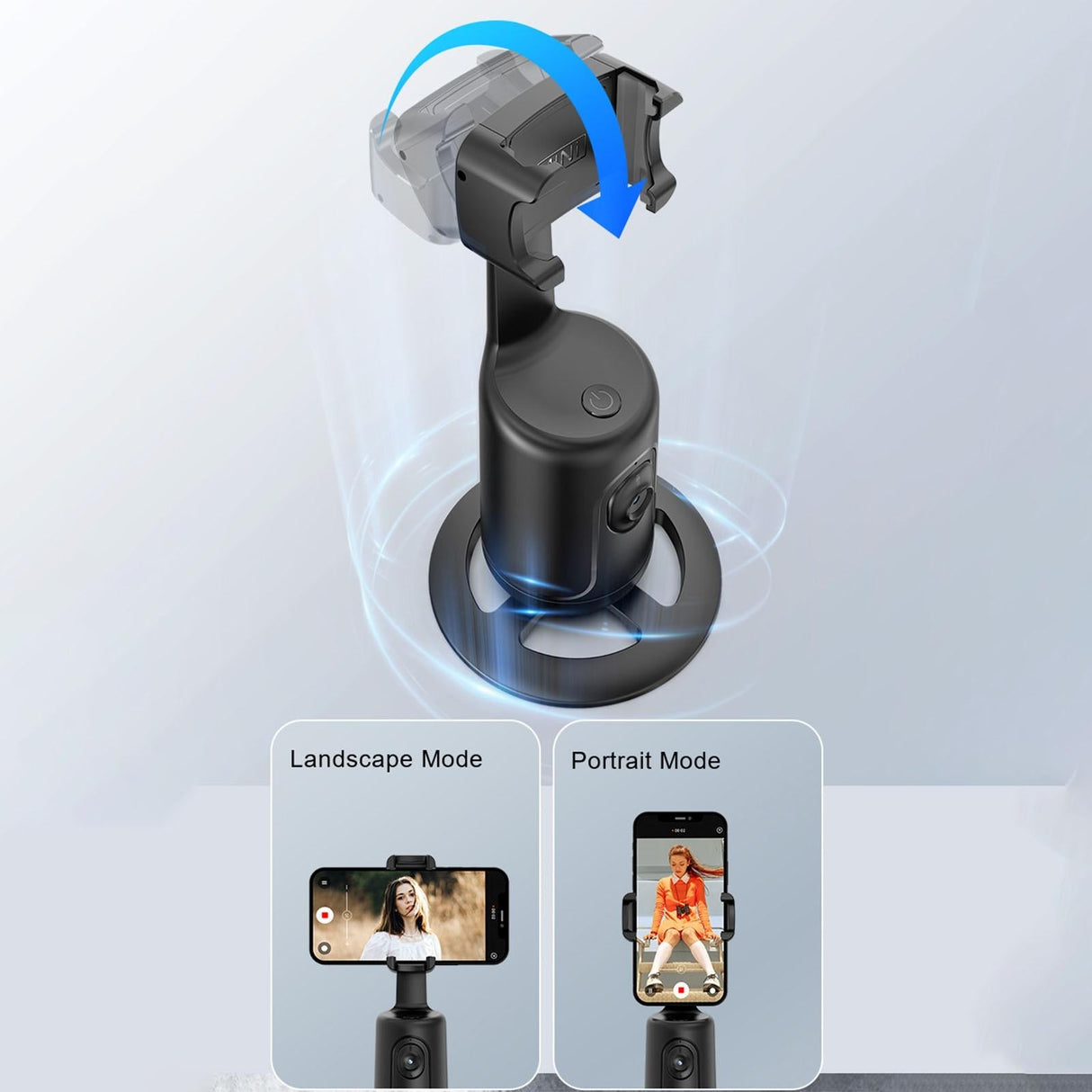 360 Rotation Follow-up Gimbal Stabilizer with 1 / 4-inch Interface - Black - White