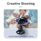 360 Rotation Follow-up Gimbal Stabilizer with 1 / 4-inch Interface - Black - White - Low Angle