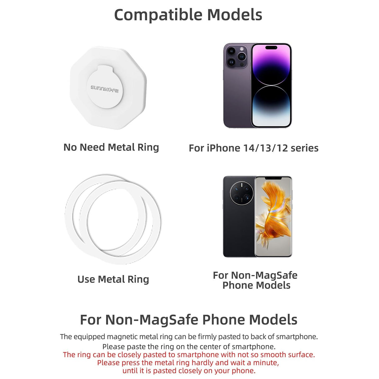 Phone Holder for Dji Om6 / 5 / 4 / 4 Se with Zj561 Magsafe Adapter