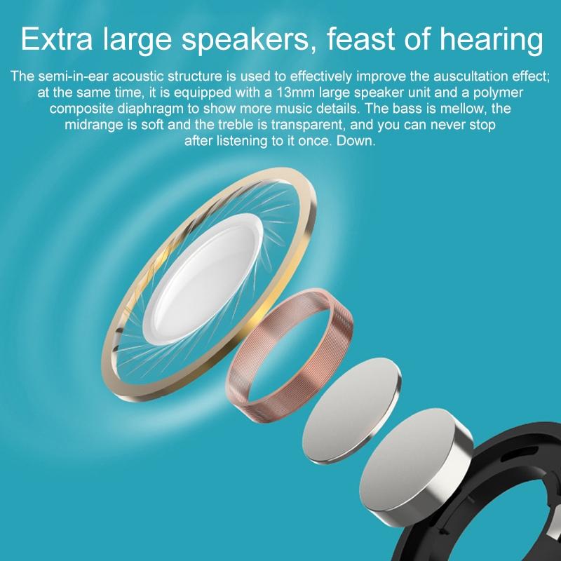Wireless Bluetooth Earphones with Touch Display - White