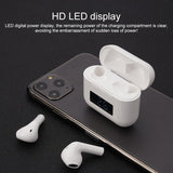 Wireless Bluetooth Earphones with Touch Display - White - Extra Image