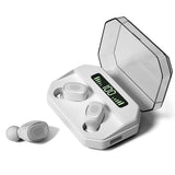 Wireless Bluetooth 5.0 Earbuds with Touch Display & Charging Case - White