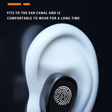 Wireless Bluetooth 5.0 Earbuds with Touch Display & Charging Case - White