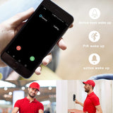 Smart Wifi Video Doorbell With Motion Detection & Two-Way Intercom - White - Top-Down View