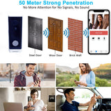 Smart Wifi Video Doorbell With Motion Detection & Two-Way Intercom - White - 45-Degree Angle