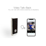 Smart Wifi Video Doorbell With Motion Detection & Two-Way Intercom - White - Low Angle