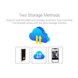 Smart Wifi Video Doorbell With Motion Detection & Two-Way Intercom - White - Extra Image