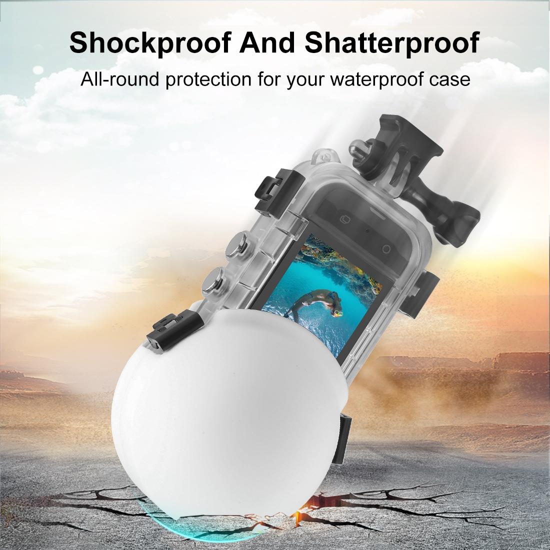 Silicone Dive Case Lens Guard for Insta360 X3 / X4 - Invisible and Protective - White