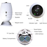 1.3Mp 960P Wifi Ip Camera With Tripod Holder - Motion Detection & Night Vision White - Rear View