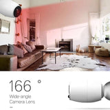 1.3Mp 960P Wifi Ip Camera With Tripod Holder - Motion Detection & Night Vision White - Low Angle