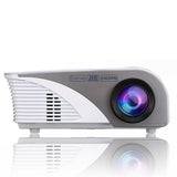 Portable Mini Led Projector With Remote - 1200 Lumens - White - Side View