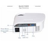 Portable Mini Led Projector With Remote - 1200 Lumens - White - Extra Image