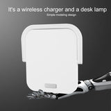 Portable Wireless Charger Led Desk Lamp White - Rear View