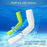 Breathable Golf Sunscreen Sleeve - Fluorescent Green - White - 45-Degree Angle