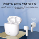 White Wireless Bluetooth Earbuds - Rear View