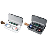 Bluetooth Earphone with Noise Reduction & Breathing Light Hand Strap - White - Side View