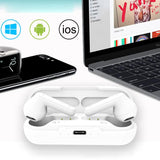 Waterproof Bluetooth Earphones with Noise Reduction and Charging Box - Close-Up Angle