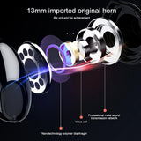 Waterproof Bluetooth Earphones with Noise Reduction and Charging Box - Low Angle