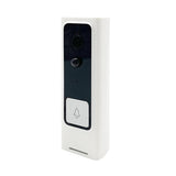 Smart Wifi Video Doorbell With Motion Detection & Two-Way Intercom - White - Low Angle