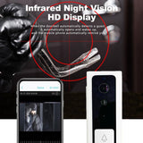 Smart Wifi Video Doorbell With Motion Detection & Two-Way Intercom - White - Extra Image