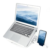 Enhanced Laptop Cooling Stand - Versatile and Efficient - White - Front View