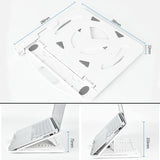 Enhanced Laptop Cooling Stand - Versatile and Efficient - White