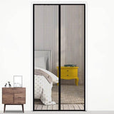 190x100cm Magnetic Mosquito-proof Screen Door Curtain - Magic Mesh - White
