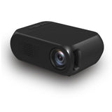 Mini Led Projector For Home Theater - Supports Hdmi Av Sd Usb - 320X240 Resolution - White - Rear View