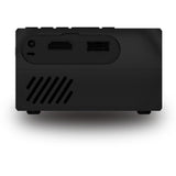 Mini Led Projector Home Theater Supports Hdmi & Av & Sd & Usb - White - Rear View