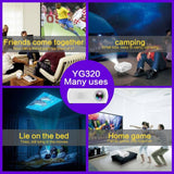 Mini Led Projector Home Theater Supports Hdmi & Av & Sd & Usb - White - Extra Image