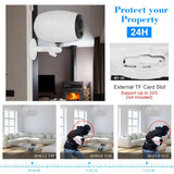 720P Wireless Wifi Camera With Two-Way Audio Night Vision Pir Detection And Ip54 Waterproofing - 45-Degree Angle